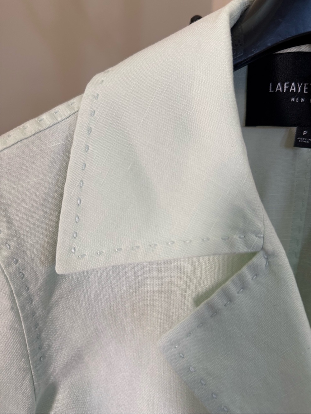 Lafayette 148 New York Mint Green Open-Front Blazer - Picture 3 of 6
